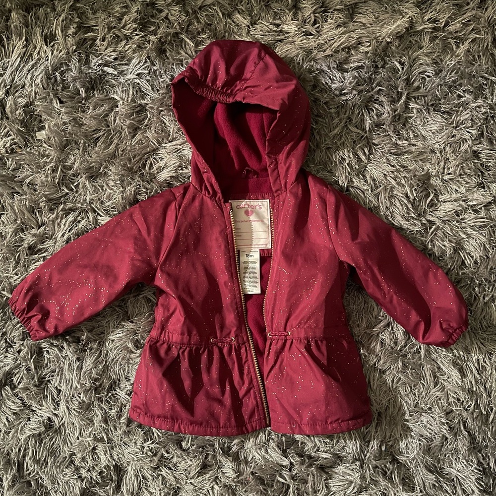 Carters Toddler Girls Winter Raincoat Jacket size 18 months